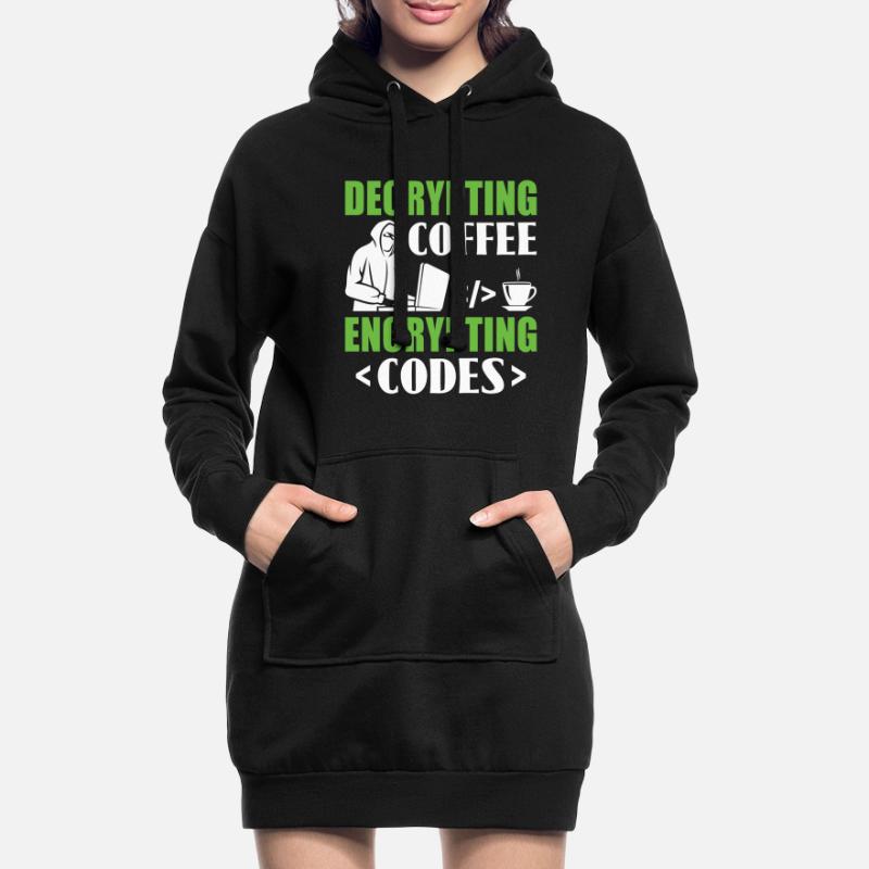 Decrypting Coffee Encrypting Codes - Hacker Hoodie-Kleid