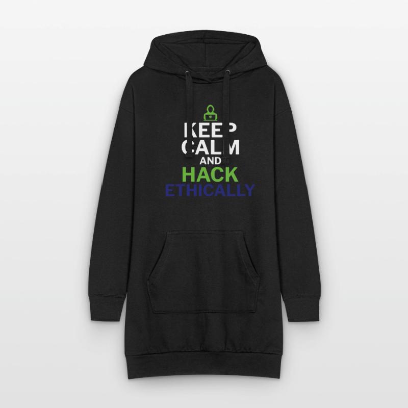 Keep Calm and Hack Ethically - Ethical Hacker Hoodie-Kleid
