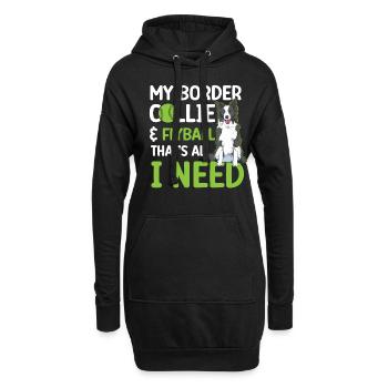 Flyball Canine Sport Agility Parcour Dog - Hoodie-Kleid - Schwarz - Vorne