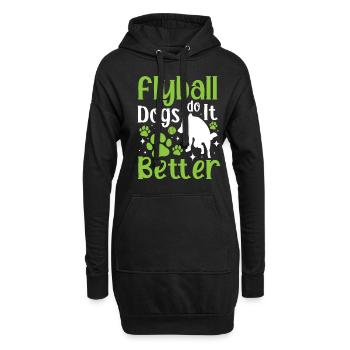 Flyball Canine Sport Agility Parcour Dog - Hoodie-Kleid - Schwarz - Vorne