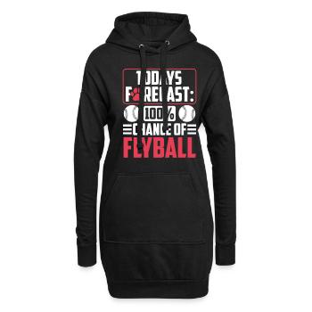 Flyball Canine Sport Agility Parcour Chien - Sweat-shirt à capuche long Femme - noir - Devant