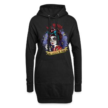 Kein Kaffee Kein magischer Muertos Tag der Toten Halloween - Hoodie-Kleid - Schwarz - Vorne