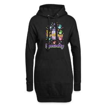 L&D Krankenschwesterngeburtstage sind unsere Spezialität - Hoodie-Kleid - Schwarz - Vorne