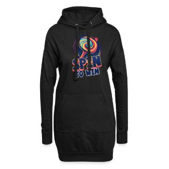 Ping Pong Spin zum Gewinnen - Hoodie-Kleid - Schwarz - Vorne