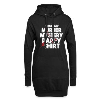 Murder Mystery Dinner joue la victime - Sweat-shirt à capuche long Femme - noir - Devant