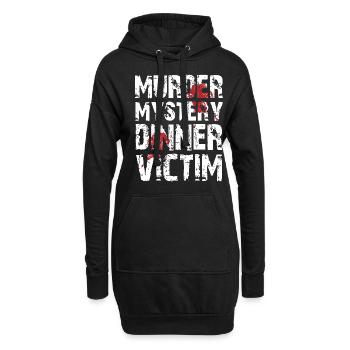 Murder Mystery Dinner joue la victime - Sweat-shirt à capuche long Femme - noir - Devant