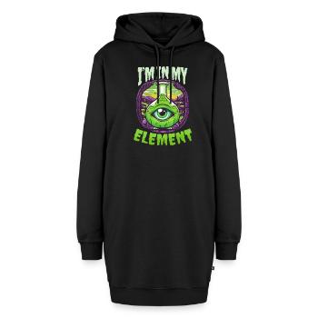 Halloween-Chemielehrer in meinem Element Chemiker - Hoodie-Kleid - Schwarz - Vorne