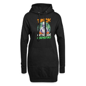 Halloween Chemielehrer Süßes Oder Saures Chemiker - Hoodie-Kleid - Schwarz - Vorne