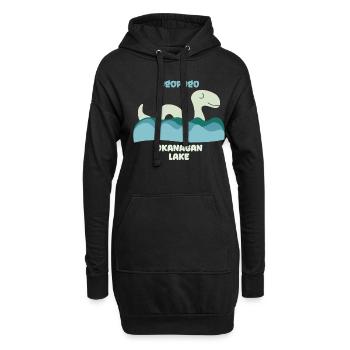 Ogopogo Lac Okanagan Monstre Cryptide - Sweat-shirt à capuche long Femme - noir - Devant