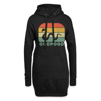 Ogopogo Rétro Lac Monstre Cryptide - Sweat-shirt à capuche long Femme - noir - Devant