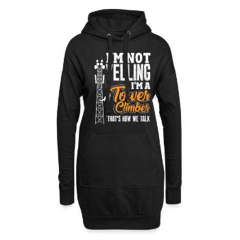 Turmkletterer-techniker Turmarbeiter - Hoodie-Kleid - Schwarz - Vorne