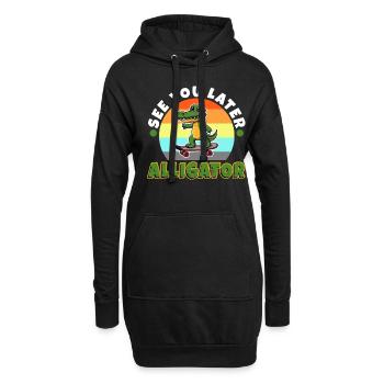 À plus tard Alligator - Sweat-shirt à capuche long Femme - noir - Devant
