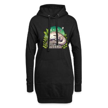 Besoin de plus de sommeil Drôle Lézard Humour Pyjama - Sweat-shirt à capuche long Femme - noir - Devant