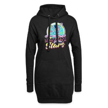 Gymnastik auf der Suche nach den Sternen - Hoodie-Kleid - Schwarz - Vorne