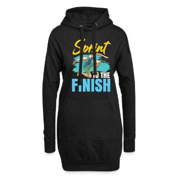 Athlétisme Jeux d’athlétisme - Sweat-shirt à capuche long Femme - noir - Devant