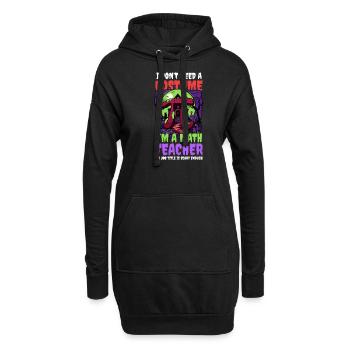 Halloween-Mathelehrer brauchen keine Kostüm-Job-Narbe - Hoodie-Kleid - Schwarz - Vorne