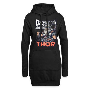Datenbankadministrathor Codierung Datenanalyst - Hoodie-Kleid - Schwarz - Vorne