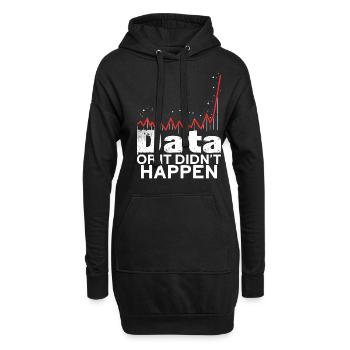 Daten Oder Es Passierte Nicht Big Data - Hoodie-Kleid - Schwarz - Vorne