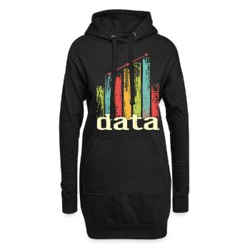 Verhaltensanalyst Datenkodierung - Hoodie-Kleid - Schwarz - Vorne