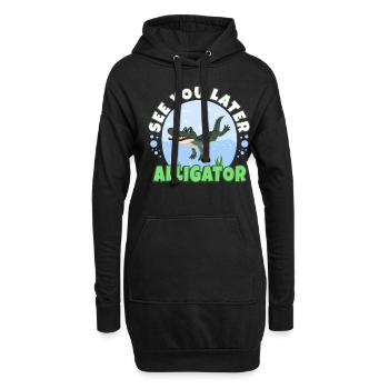 À plus tard Alligator - Sweat-shirt à capuche long Femme - noir - Devant