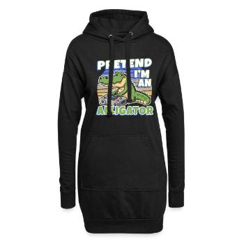 Pretend I'm An Alligator - Hoodie-Kleid - Schwarz - Vorne
