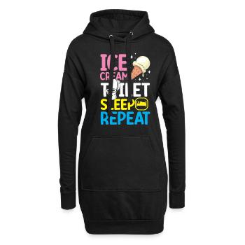 Tolérant au lactose ou intolérant au lactose - Sweat-shirt à capuche long Femme - noir - Devant