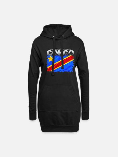 Congo - Sweat-shirt à capuche long Femme - noir