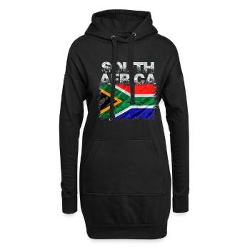 Afrique du Sud - Sweat-shirt à capuche long Femme - noir - Devant