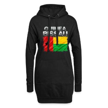 Guinée-Bissau - Sweat-shirt à capuche long Femme - noir - Devant
