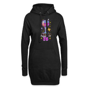 75th Birthday Aged To Perfection At 75 - Hoodie Dress - black - Front