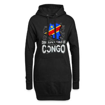 Congo - Hoodie Dress - black - Front