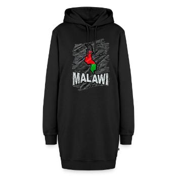 Malawi - Sweat-shirt à capuche long Femme - noir - Devant