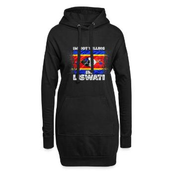 Swaziland - Sweat-shirt à capuche long Femme - noir - Devant