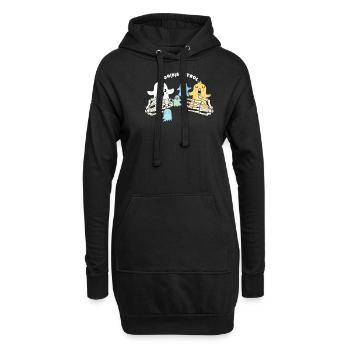 Halloween Boob Boo(b)s Patrouille - Hoodie-Kleid - Schwarz - Vorne