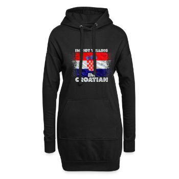 Kroatien - Hoodie-Kleid - Schwarz - Vorne
