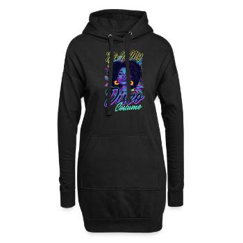 Das ist mein 70er Jahre Kostüm - Hoodie-Kleid - Schwarz - Vorne