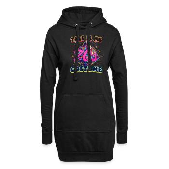 Das ist mein 70er Jahre Kostüm - Hoodie-Kleid - Schwarz - Vorne