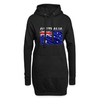 Australie - Sweat-shirt à capuche long Femme - noir - Devant