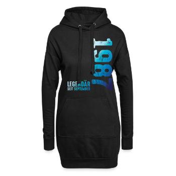 Légendaire depuis septembre 1987 - Sweat-shirt à capuche long Femme - noir - Devant