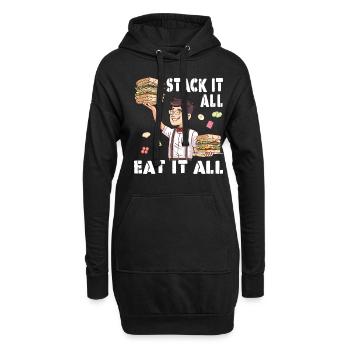 Sandwich Sandwich Snack Célébration - Sweat-shirt à capuche long Femme - noir - Devant