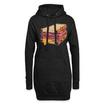 Sandwich Sandwich Snack Célébration - Sweat-shirt à capuche long Femme - noir - Devant