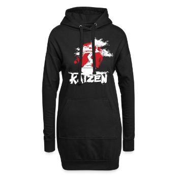 Hiragana Katakana Kaizen-methode Kaizen - Hoodie-Kleid - Schwarz - Vorne