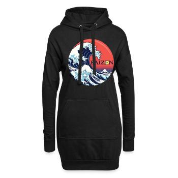 Hiragana Katakana Kaizen-methode Kaizen - Hoodie-Kleid - Schwarz - Vorne
