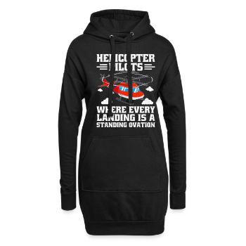 Hubschrauberpiloten, bei denen jede Landung ein Stellvertreter ist - Hoodie-Kleid - Schwarz - Vorne