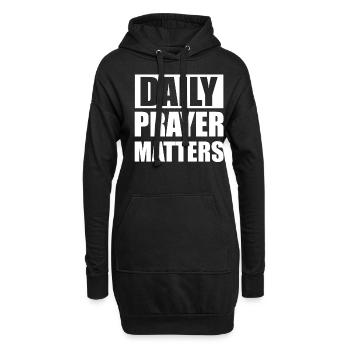 Les prières quotidiennes comptent - Sweat-shirt à capuche long Femme - noir - Devant