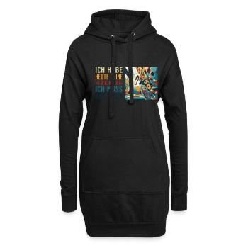 Keine Zeit - Ich muss bouldern! Frau geht klettern - Hoodie-Kleid - Schwarz - Vorne