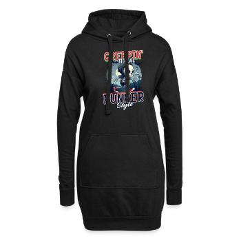Halloween Runner im Runner Stil - Hoodie-Kleid - Schwarz - Vorne