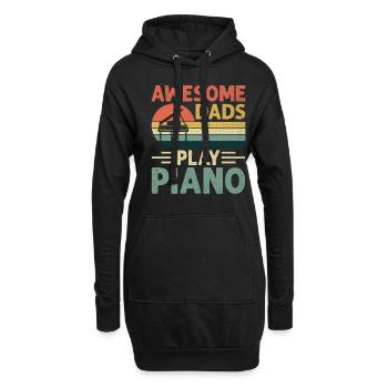 Awesome Dads Play Piano Player Pianist Musician Pi - Hoodie-Kleid - Schwarz - Vorne