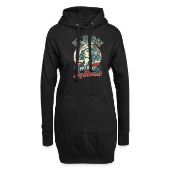 VA Krankenschwester VA Krankenschwester durch Pflicht, Patriot durch Herz - Hoodie-Kleid - Schwarz - Vorne