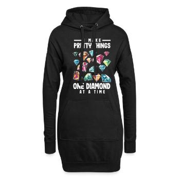Accessoires pour Diamond Art Diamond Painter - Sweat-shirt à capuche long Femme - noir - Devant